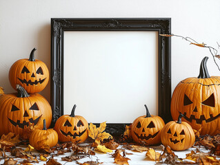halloween pumpkin frame