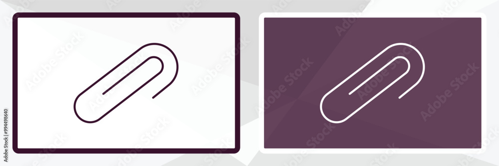 Poster attachments outline icon. linear vector from tools concept. thin line white and black attachments ic