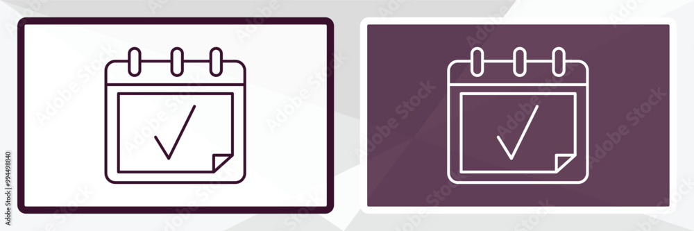 Poster calendar page outline icon. linear vector from tools concept. thin line white and black calendar pag