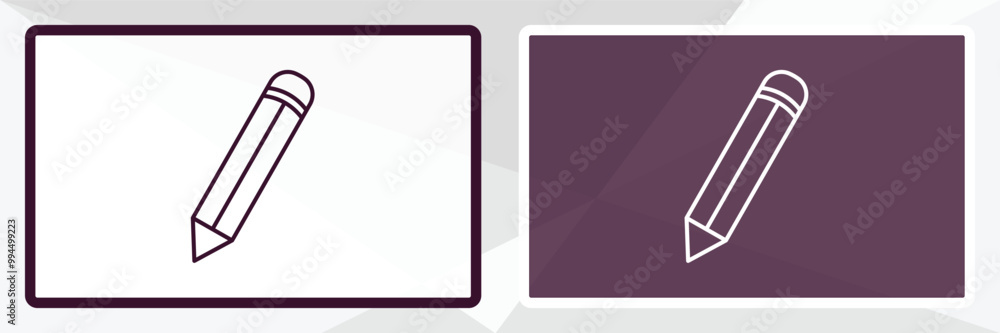 Poster pencil tool outline icon. linear vector from tools concept. thin line white and black pencil tool ic