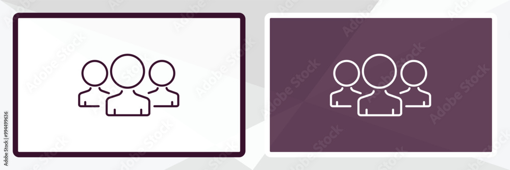 Poster squad outline icon. linear vector from tools concept. thin line white and black squad icon isolated 