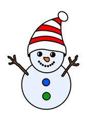 Snowman in a hat