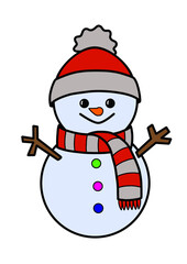 Snowman in a scarf