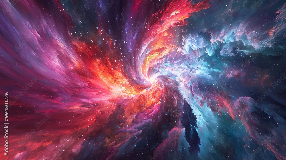 Poster A vibrant countdown to midnight celebrates the New Year through evolving abstract visuals, culminating in an explosion of colors and light as the clock strikes twelve