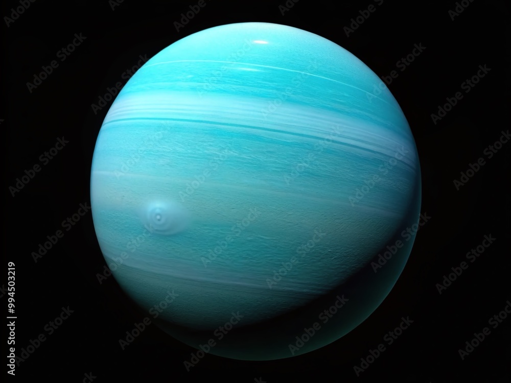 Wall mural stunning uranus texture displaying vibrant blues and atmospheric patterns for cosmic imagery use