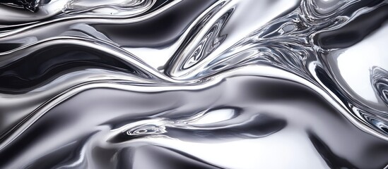 Abstract Silver Liquid Background