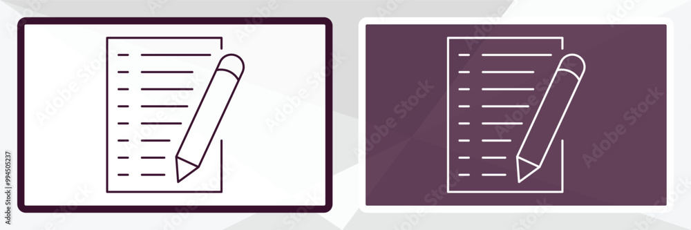 Aufkleber declarations outline icon. Linear vector from technology concept. Thin line white and black declarations icon isolated on white and dark background