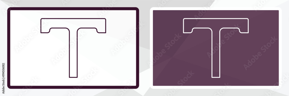 Aufkleber serif font outline icon. linear vector from technology concept. thin line white and black serif font