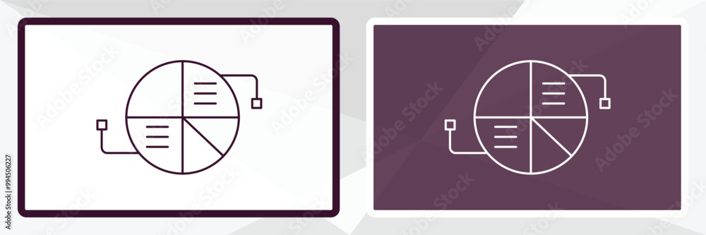 Poster structural elements outline icon. Linear vector from technology concept. Thin line white and black structural elements icon isolated on white and dark background