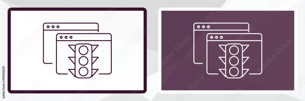Poster internet traffic outline icon. linear vector from technology concept. thin line white and black inte