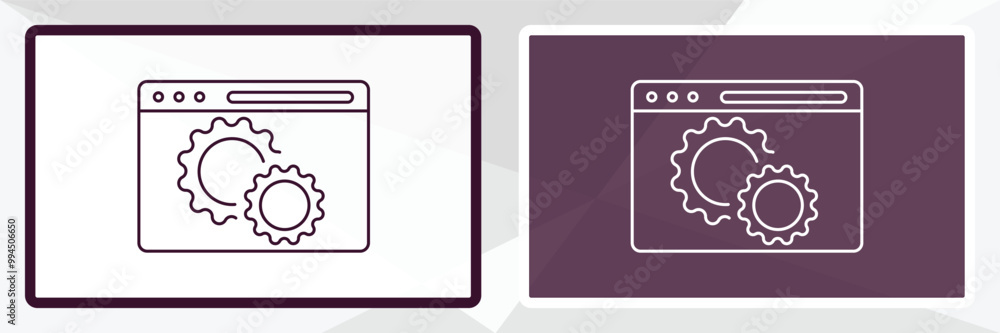 Aufkleber website optimization outline icon. linear vector from technology concept. thin line white and black 