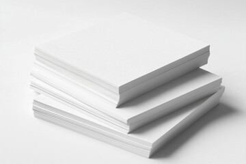 Blank A4 Stacked Paper Mockup isolated created with Generative AI