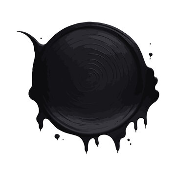 recommend clip art: Vortex twisted rounded circle spiral black swirl with paint flowing down hypnotic round vector clip art element