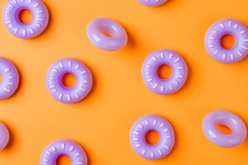 Tablet and colorful surface layer. Medicine and candy image.