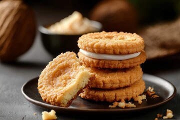 Coconut cookies are sweet and tasty.