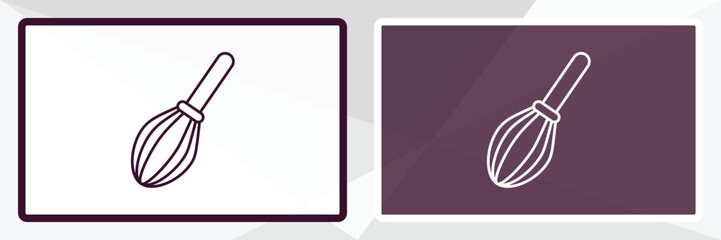 manual mixer outline icon. Linear vector from restaurant concept. Thin line white and black manual mixer icon isolated on white and dark background