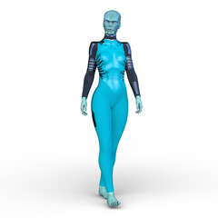 女性エイリアン　3DCGレンダリング