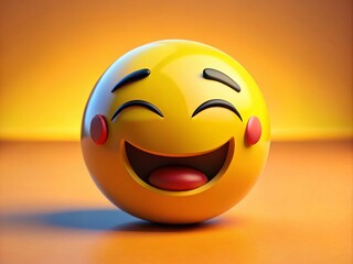 Fototapeta premium Tired Smile Reaction Illustration Depicting Weariness and Humor in a Lighthearted Expression Style