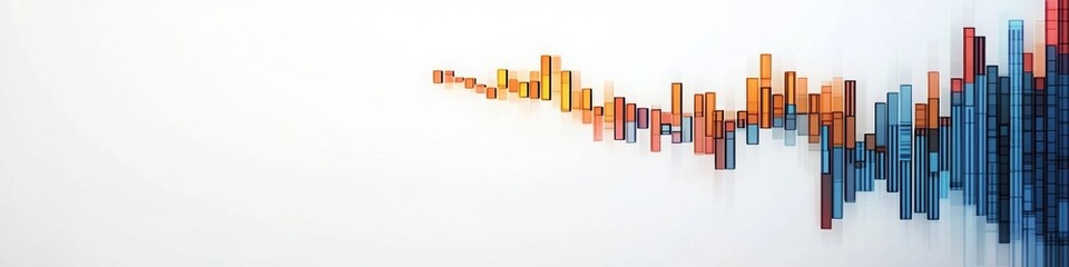 Abstract Graphs, Charts on a LinkedIn Banner with copy space, Background, AI Generated