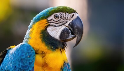 Obraz premium blue and yellow Macaw parrot ( Ara ararauna ) arara-canindé. Colombian species. South America. Latin America.