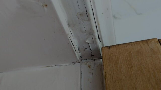 Dripping water come from a leak in the roof