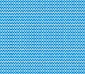 Hexagon Pattern. Dodger Blue color on matching background. Bold rounded hexagons mosaic pattern with inner solid cells. Small hexagon geometric shapes. Seamless pattern. Tileable vector illustration.