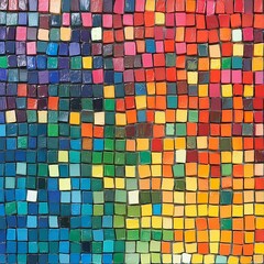 Fototapeta premium Vibrant Colorful Abstract Mosaic Pattern for Creative Design Applications