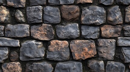 Obraz premium Detailed Seamless Texture of Stone and Brick for Architectural Design