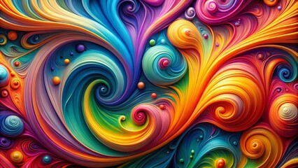 Vibrant Abstract Background with Colorful Swirls and Dynamic Patterns for Creative Projects and Designs