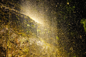 Water Droplets in Bokeh Effect, waterfall effect