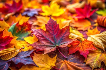 Obraz premium Vibrant Autumn Leaves Creating a Stunning Fall Background for Seasonal Designs and Projects