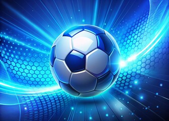 Obraz premium Vibrant Blue Soccer Background for Sports Themes, Graphic Designs, and Event Promotions