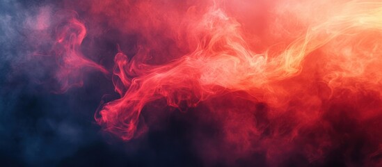 Abstract Smoke Art: Red and Orange Swirls