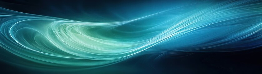 Naklejka premium A mesmerizing wave of colors in shades of blue and green, creating a serene and dynamic atmosphere for any creative project.