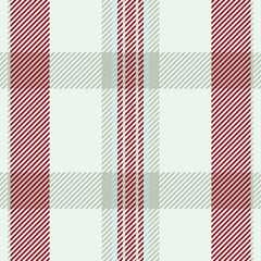 Fototapeta premium Couch tartan texture pattern, mens shirt plaid seamless background. Design vector textile fabric check in white and red colors.