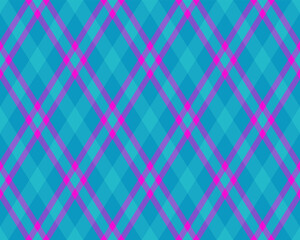 Argyle pattern of geometric rhombus. Harlequin check wallpaper design. Classic diamond shaped textile material for web background, print fabric clothing, sweater, wrapping paper, gift card, invitation