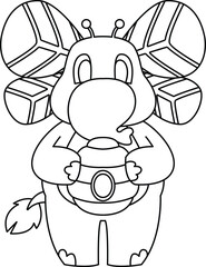 Elephant Bee Animal Vector Graphic Art Illustration