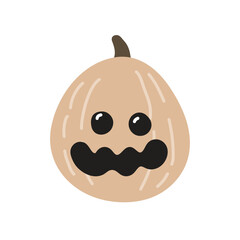 Pumpkin lantern icon isolated on white background. Vector illustration