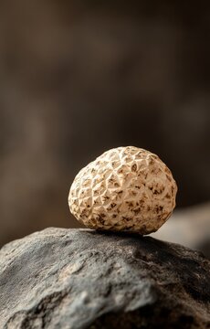 Tuberaceae family tuber magnatum close up botanical prints big size high quality picture with white truffle mushroom