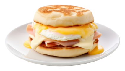 PNG English muffins sandwich plate cheese bread.