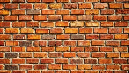 Obraz premium Red and orange brick wall providing a textured background with a repeating pattern