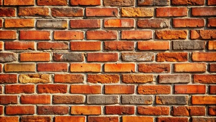 Obraz premium Red and orange brick wall providing a textured background with a repeating pattern