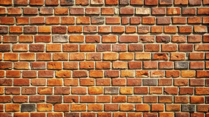 Obraz premium Red and orange brick wall providing a textured background with a repeating pattern