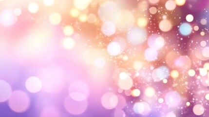 Obraz premium A flowing pink and orange gradient background with bokeh and waves. 