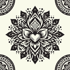 Coloring page featuring mandalas