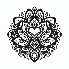 Coloring page featuring mandalas