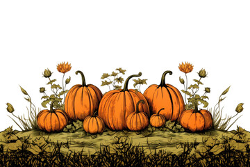 PNG Pumpkin border vegetable halloween nature.