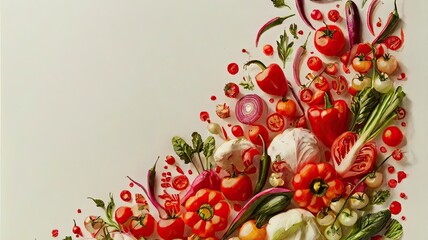 Obraz premium Tomato Illustration on White Background - Artistic Vegetable Display. Vegetables drawn with crayon