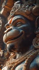 Obraz premium Close up of Hanuman statue in India