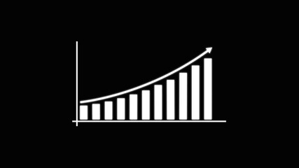 Business Financial Growing Business Income And Earnings. Abstract business graph animation. Business growth and start business ideas Success business graphs and financial business growth concept.